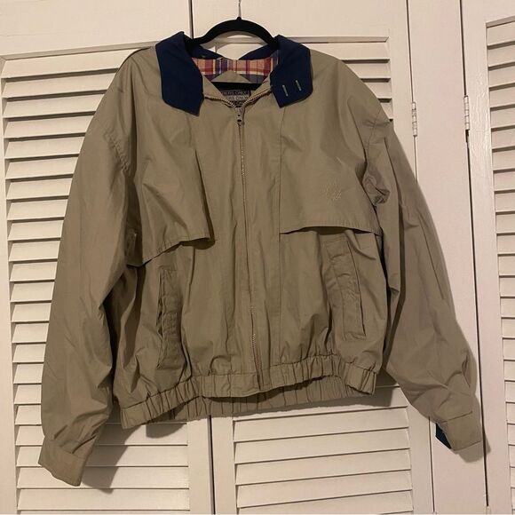Members Only Beige Windbreaker Jacket - Picture 1 of 13